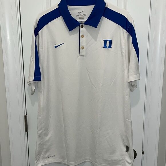 Nike Dri Fit Duke Blue Devils Basketball Football Golf Polo Shirt XL Slim Only - Picture 4 of 10